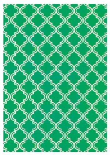 Printed Wafer Paper - Moroccan Lime Green - Click Image to Close
